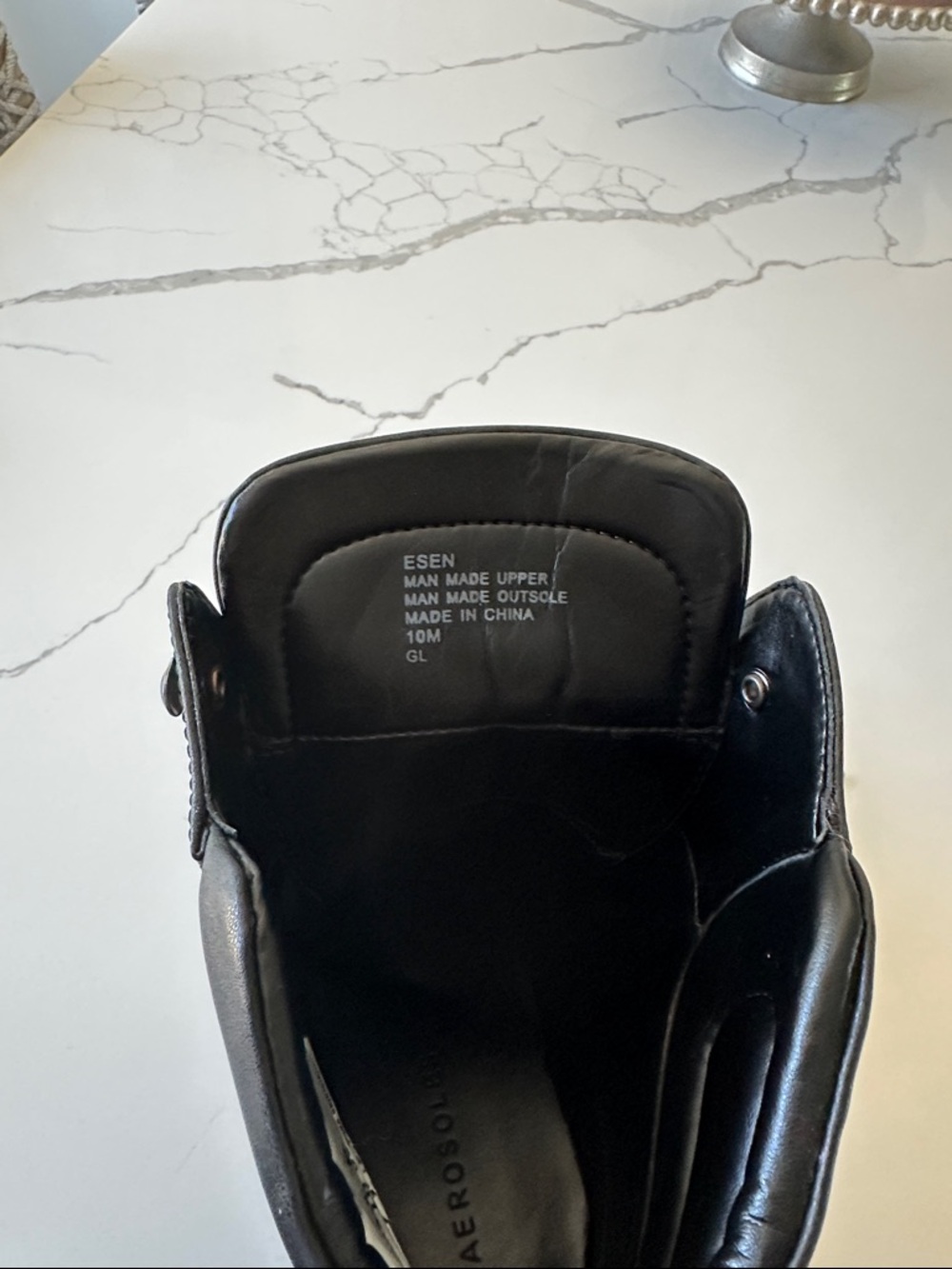 Black Essen Aerosols Lace Front Leather Boot Size 10 View 5